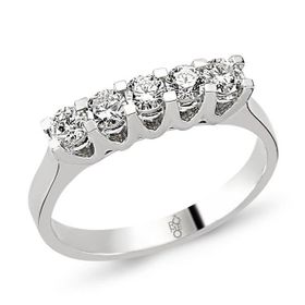 Harem Altın RMY208 18 Ayar Altın 0.58 Ct Pırlanta Beştaş Yüzük