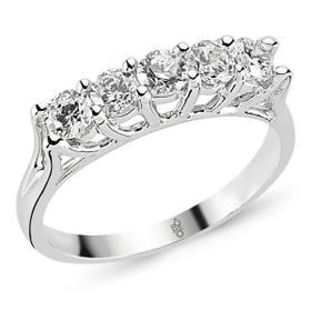 Harem Altın RMY500 18 Ayar Altın 1.00 ct Pırlanta Beştaş Yüzük