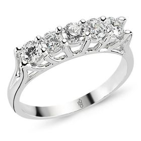 Harem Altın RMY500 18 Ayar Altın 1.00 ct Pırlanta Beştaş Yüzük