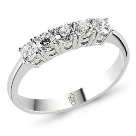 Harem Altın RMY506 18 Ayar Altın 0.70 Ct Pırlanta Beştaş Yüzük