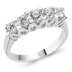 Harem Altın RMY507 18 Ayar Altın 1.00 ct Pırlanta Beştaş Yüzük