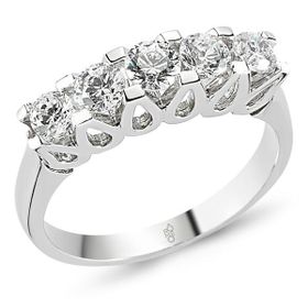 Harem Altın RMY507 18 Ayar Altın 1.00 ct Pırlanta Beştaş Yüzük