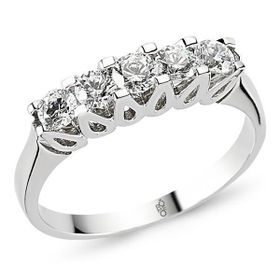 Harem Altın RMY516 18 Ayar Altın 0.80 ct Pırlanta Beştaş Yüzük