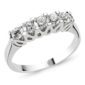 Harem Altın RMY516 18 Ayar Altın 0.80 ct Pırlanta Beştaş Yüzük
