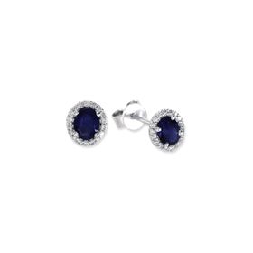 Harem Altın RTK14 1.12 ct Safir Pırlanta Küpe