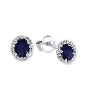 Harem Altın RTK14 1.12 ct Safir Pırlanta Küpe