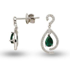 Harem Altın RTK16 0.98 ct Zümrüt Pırlanta Küpe