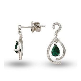 Harem Altın RTK16 0.98 ct Zümrüt Pırlanta Küpe