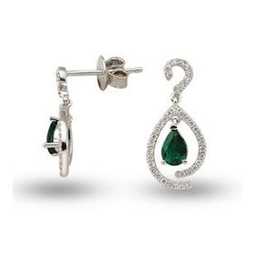 Harem Altın RTK16 0.98 ct Zümrüt Pırlanta Küpe
