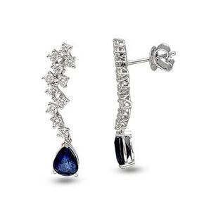 Harem Altın RTK17 3.48 ct Safir Pırlanta Küpe