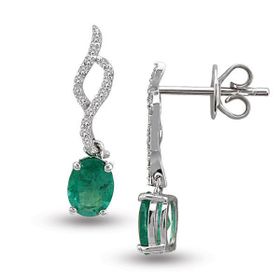 Harem Altın RTK18 0.97 ct Zümrüt Pırlanta Küpe