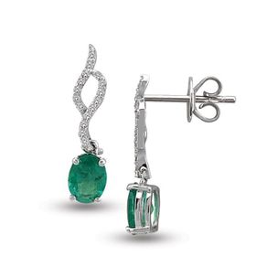 Harem Altın RTK18 0.97 ct Zümrüt Pırlanta Küpe