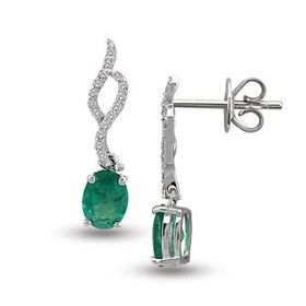 Harem Altın RTK18 0.97 ct Zümrüt Pırlanta Küpe