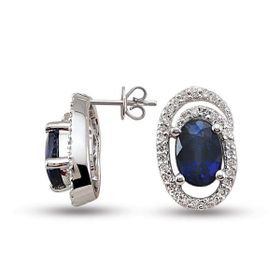 Harem Altın RTK19 1.10 ct Safir Pırlanta Küpe
