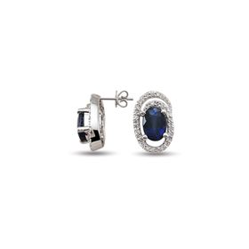 Harem Altın RTK19 1.10 ct Safir Pırlanta Küpe