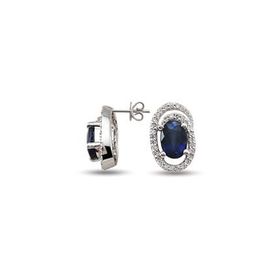 Harem Altın RTK19 1.10 ct Safir Pırlanta Küpe