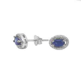 Harem Altın RTK19 1.10 ct Safir Pırlanta Küpe