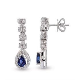 Harem Altın RTK2 1.19 ct Safir Pırlanta Küpe