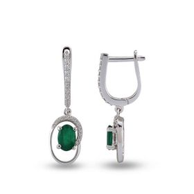 Harem Altın RTK22 0.96 ct Zümrüt Pırlanta Küpe