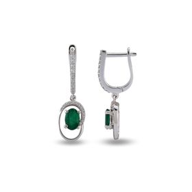 Harem Altın RTK22 0.96 ct Zümrüt Pırlanta Küpe