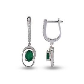 Harem Altın RTK22 0.96 ct Zümrüt Pırlanta Küpe