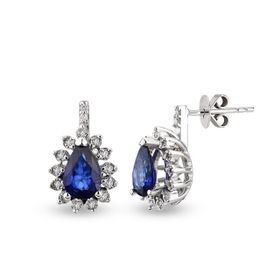Harem Altın RTK26 0.86 ct Safir Pırlanta Küpe