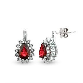 Harem Altın RTK27 1.06 ct Yakut Pırlanta Küpe