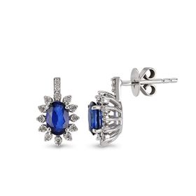 Harem Altın RTK28 1.06 ct Safir Pırlanta Küpe