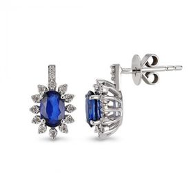 Harem Altın RTK28 1.06 ct Safir Pırlanta Küpe