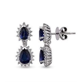 Harem Altın RTK32 3.16 ct Safir Pırlanta Küpe