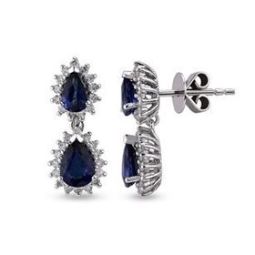 Harem Altın RTK32 3.16 ct Safir Pırlanta Küpe