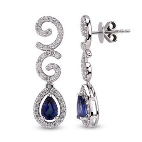 Harem Altın RTK33 1.59 ct Safir Pırlanta Küpe