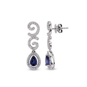 Harem Altın RTK33 1.59 ct Safir Pırlanta Küpe
