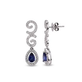 Harem Altın RTK33 1.59 ct Safir Pırlanta Küpe