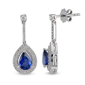 Harem Altın RTK36 2.12 ct Safir Pırlanta Küpe