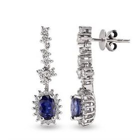 Harem Altın RTK38 1.74 ct Safir Pırlanta Küpe