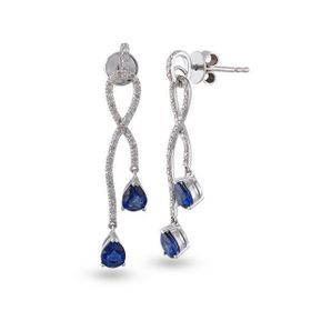Harem Altın RTK39 1.64 ct Safir Pırlanta Küpe