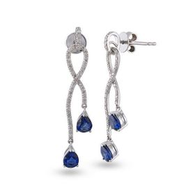 Harem Altın RTK39 1.64 ct Safir Pırlanta Küpe