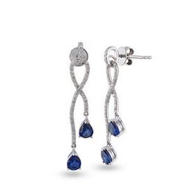 Harem Altın RTK39 1.64 ct Safir Pırlanta Küpe