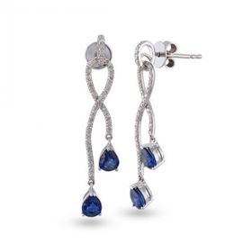 Harem Altın RTK39 1.64 ct Safir Pırlanta Küpe