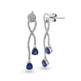Harem Altın RTK39 1.64 ct Safir Pırlanta Küpe