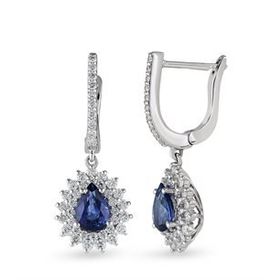Harem Altın RTK43 2.50 ct Safir Pırlanta Küpe