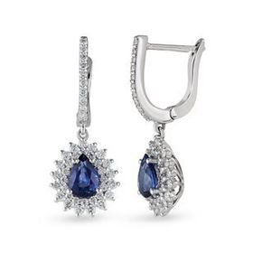 Harem Altın RTK43 2.50 ct Safir Pırlanta Küpe