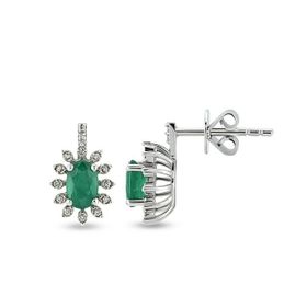 Harem Altın RTK44 0.72 ct Zümrüt Pırlanta Küpe