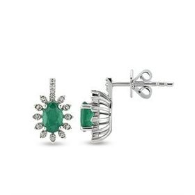 Harem Altın RTK44 0.72 ct Zümrüt Pırlanta Küpe