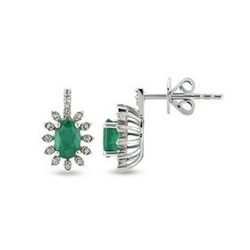 Harem Altın RTK44 0.72 ct Zümrüt Pırlanta Küpe
