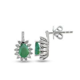 Harem Altın RTK45 0.66 ct Zümrüt Pırlanta Küpe