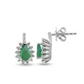 Harem Altın RTK45 0.66 ct Zümrüt Pırlanta Küpe