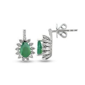 Harem Altın RTK45 0.66 ct Zümrüt Pırlanta Küpe