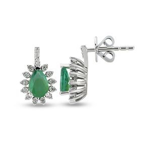 Harem Altın RTK45 0.66 ct Zümrüt Pırlanta Küpe